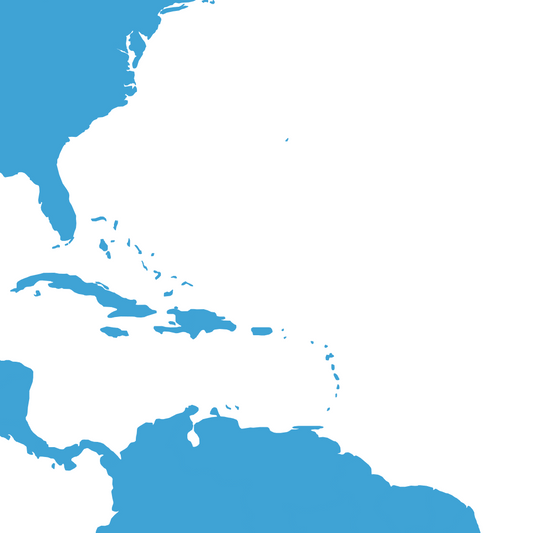 Argentina, Bolivia, Brazil, Colombia, Dominican Republic, Paraguay, Guadeloupe, Peru, Puerto Rico, Uruguay, Anguilla, Antigua and Barbuda, Barbados, Grenada, Montserrat, Saint Kitts and Nevis, Netherlands Antilles, Saint Lucia, French Guiana, Saint Vincent and the Grenadines, Dominica, Turks and Caicos Islands, Virgin Islands- British, Jamaica, Cayman Islands